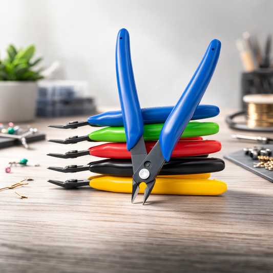 4.5" Precision Flush Cutters | Lightweight Diagonal Nippers for DIY Models, Jewelry Making & Electronics