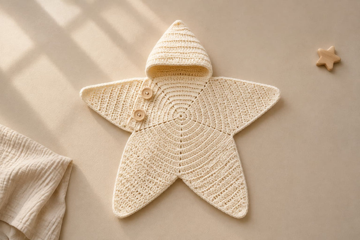 Hand-Crocheted Star Baby Wrap