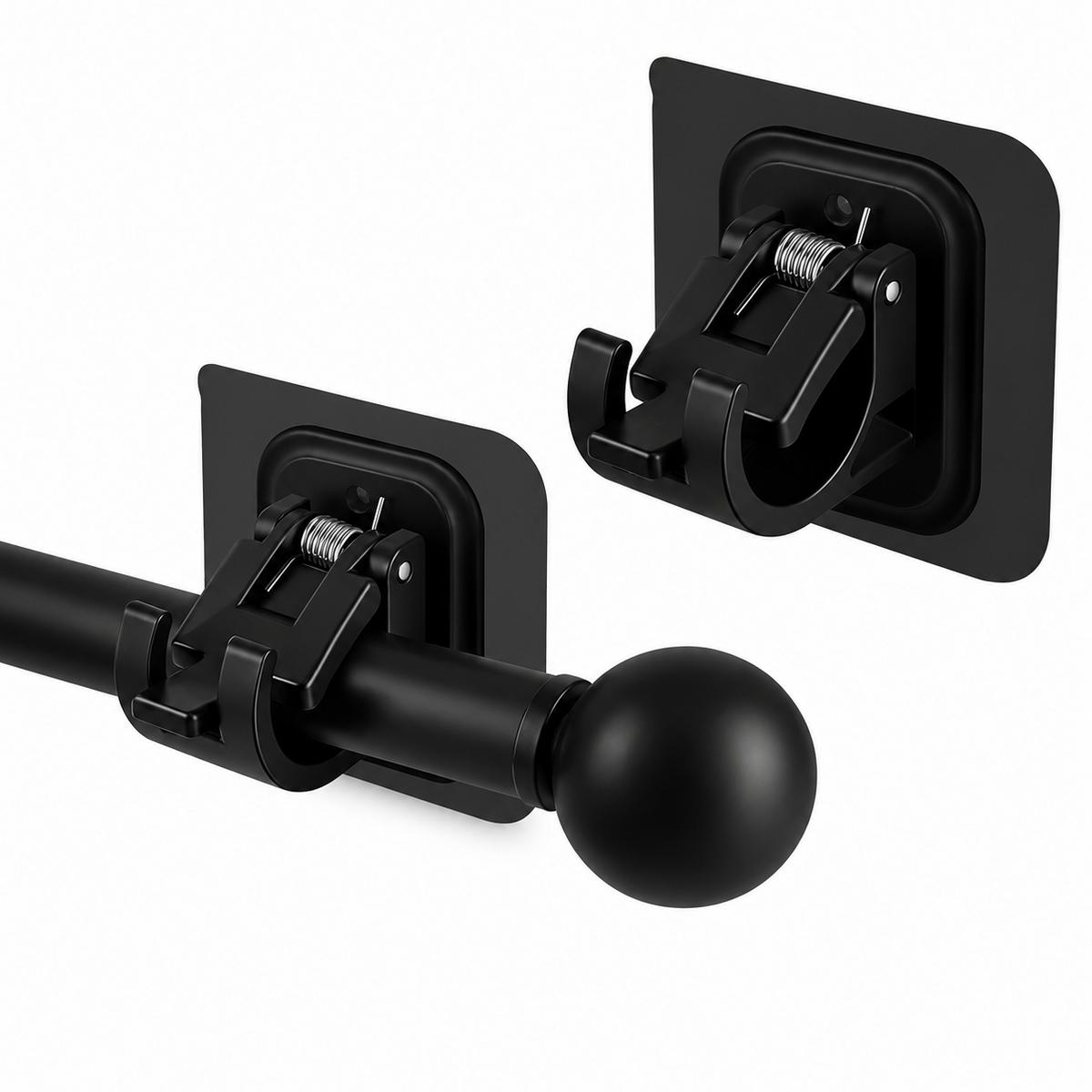 No-Drill Curtain Rod Brackets – No Tools, No Wall Damage