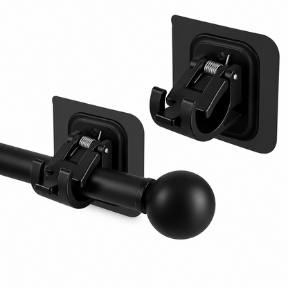 No-Drill Curtain Rod Brackets – No Tools, No Wall Damage