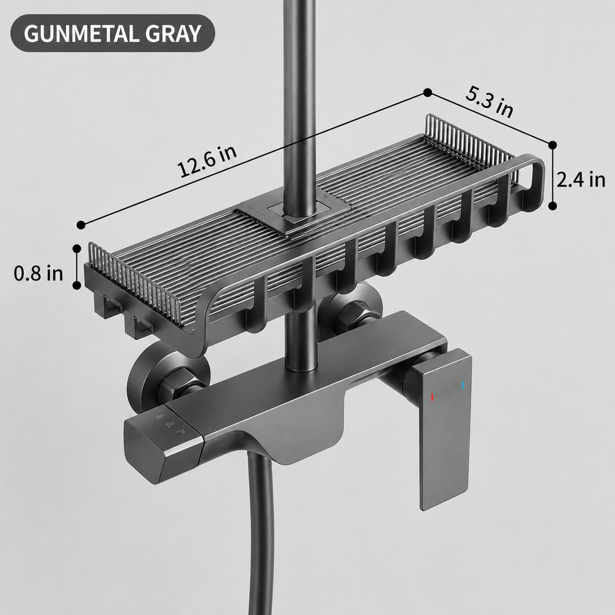 Adjustable Metal Shower Caddy: Easy Installation & Cleaning