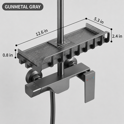 Adjustable Metal Shower Caddy: Easy Installation & Cleaning