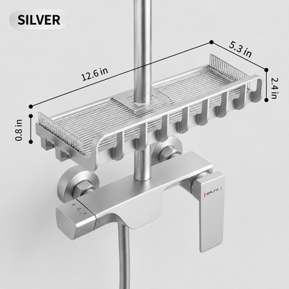Adjustable Metal Shower Caddy: Easy Installation & Cleaning
