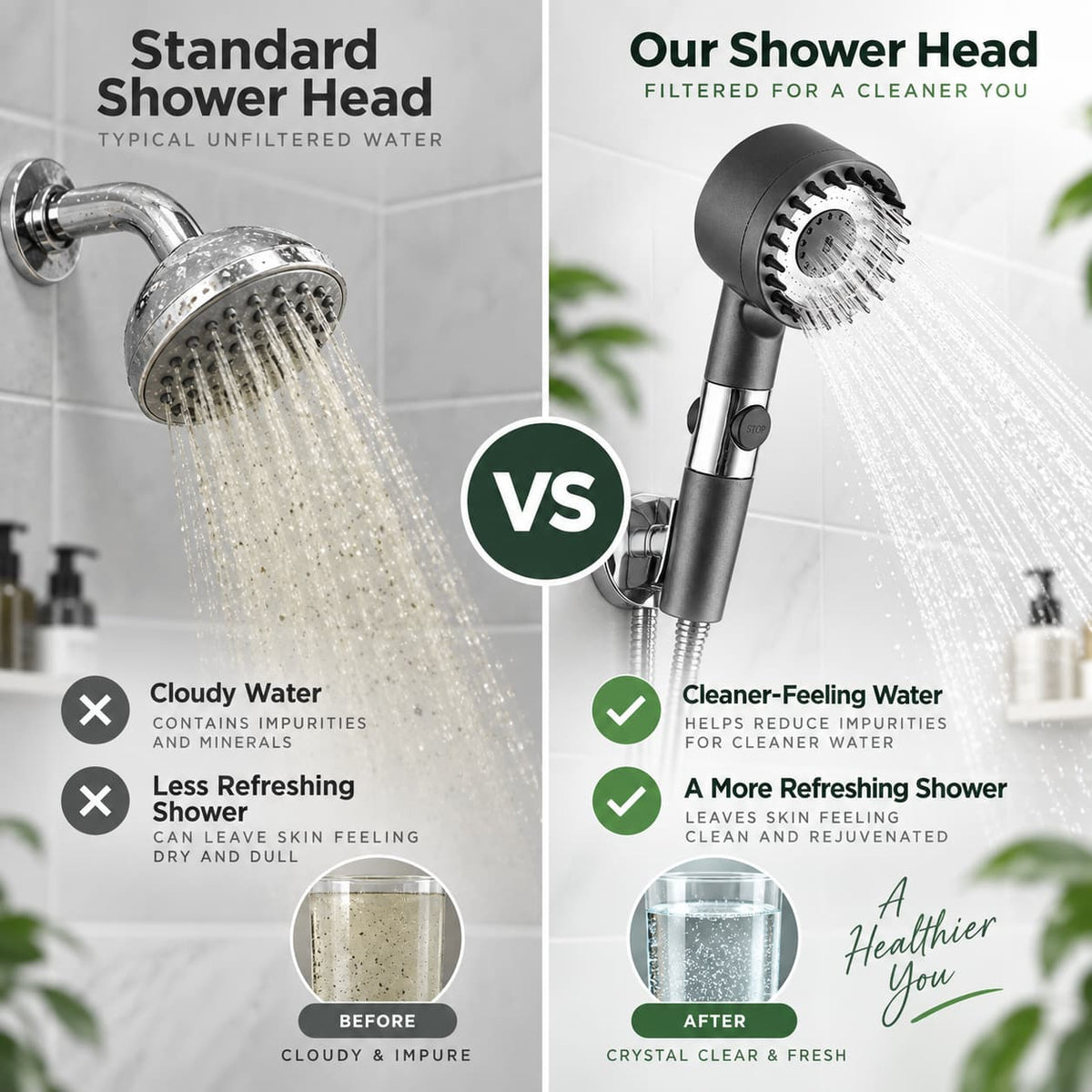 High Pressure Filtered Shower Head