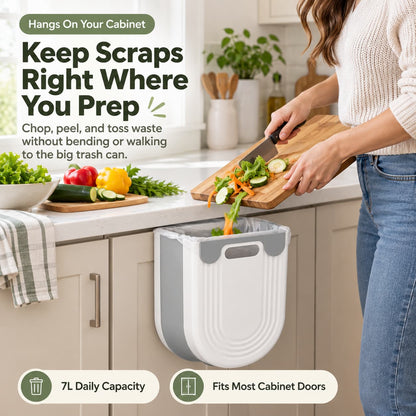 🔥While Supplies Last 48% OFF!🎉 Folding Hanging Kitchen Waste Trash Can