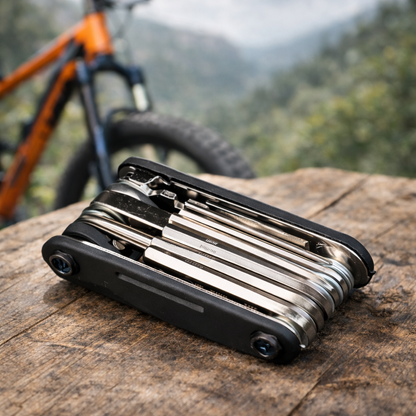 16-in-1 Portable Bicycle Multi-Tool | Folding Hex & Socket Wrench Set | Essential Cycling Gear for MTB & Road Bikes