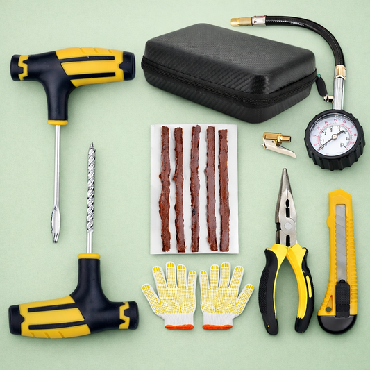 10PCS Portable Tubeless Tire Emergency Repair Kit