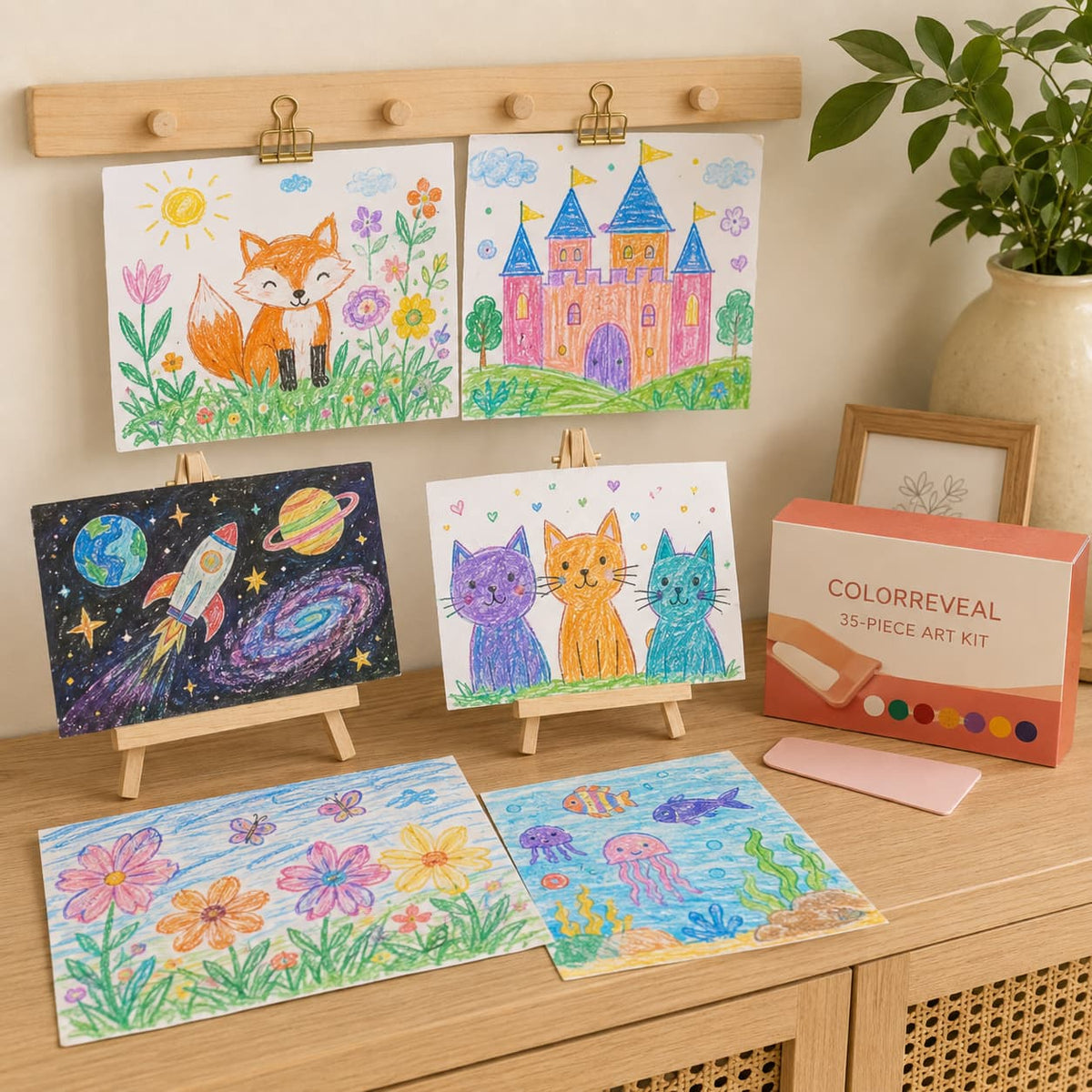 Cubbiva ColorReveal 35-Piece Scratch Art Kit