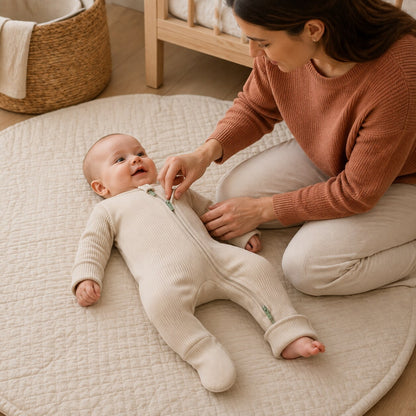 Cubbiva CloudSoft Ribbed Zip Romper