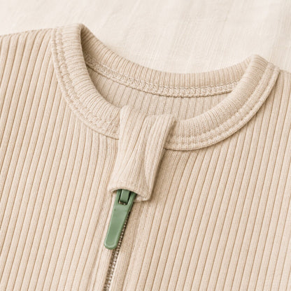 Cubbiva CloudSoft Ribbed Zip Romper