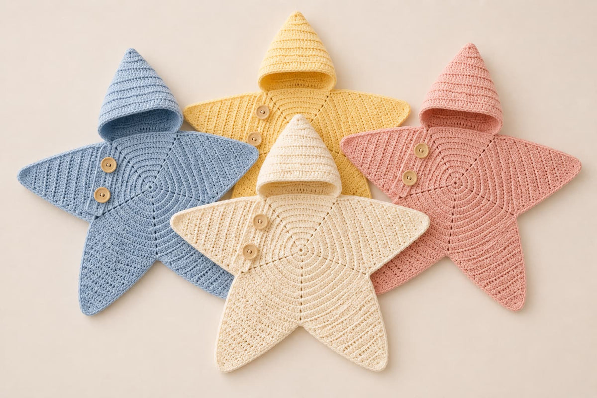 Hand-Crocheted Star Baby Wrap