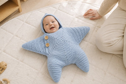 Hand-Crocheted Star Baby Wrap