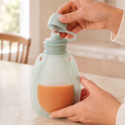 Silicone food supplement squeeze bag