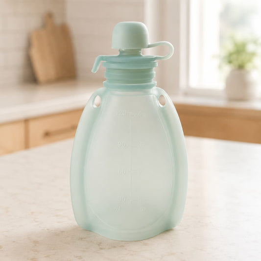 Silicone food supplement squeeze bag