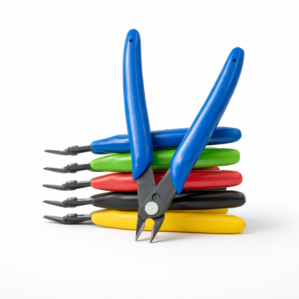 4.5" Precision Flush Cutters | Lightweight Diagonal Nippers for DIY Models, Jewelry Making & Electronics