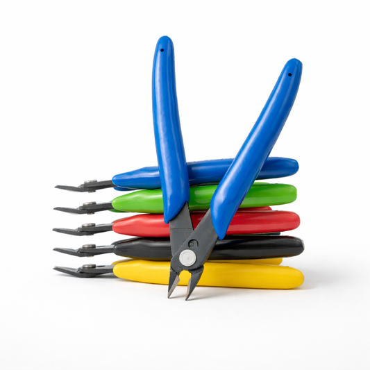 4.5" Precision Flush Cutters | Lightweight Diagonal Nippers for DIY Models, Jewelry Making & Electronics